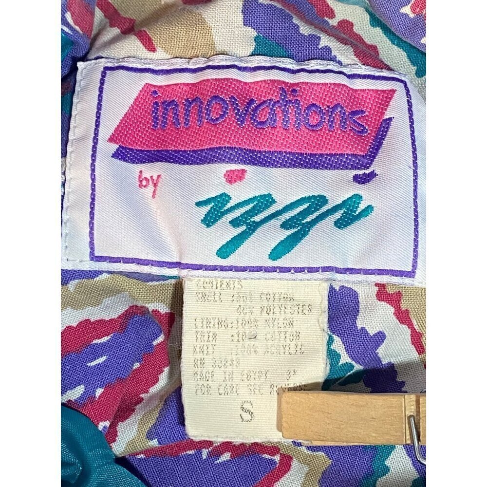 Innovations by Izzi Vintage 80's Teal Purple Jacket Women's Size Small - Picture 5 of 12